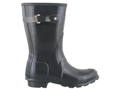 Shop Hunter Original Short Gloss Boot In Dark Slate