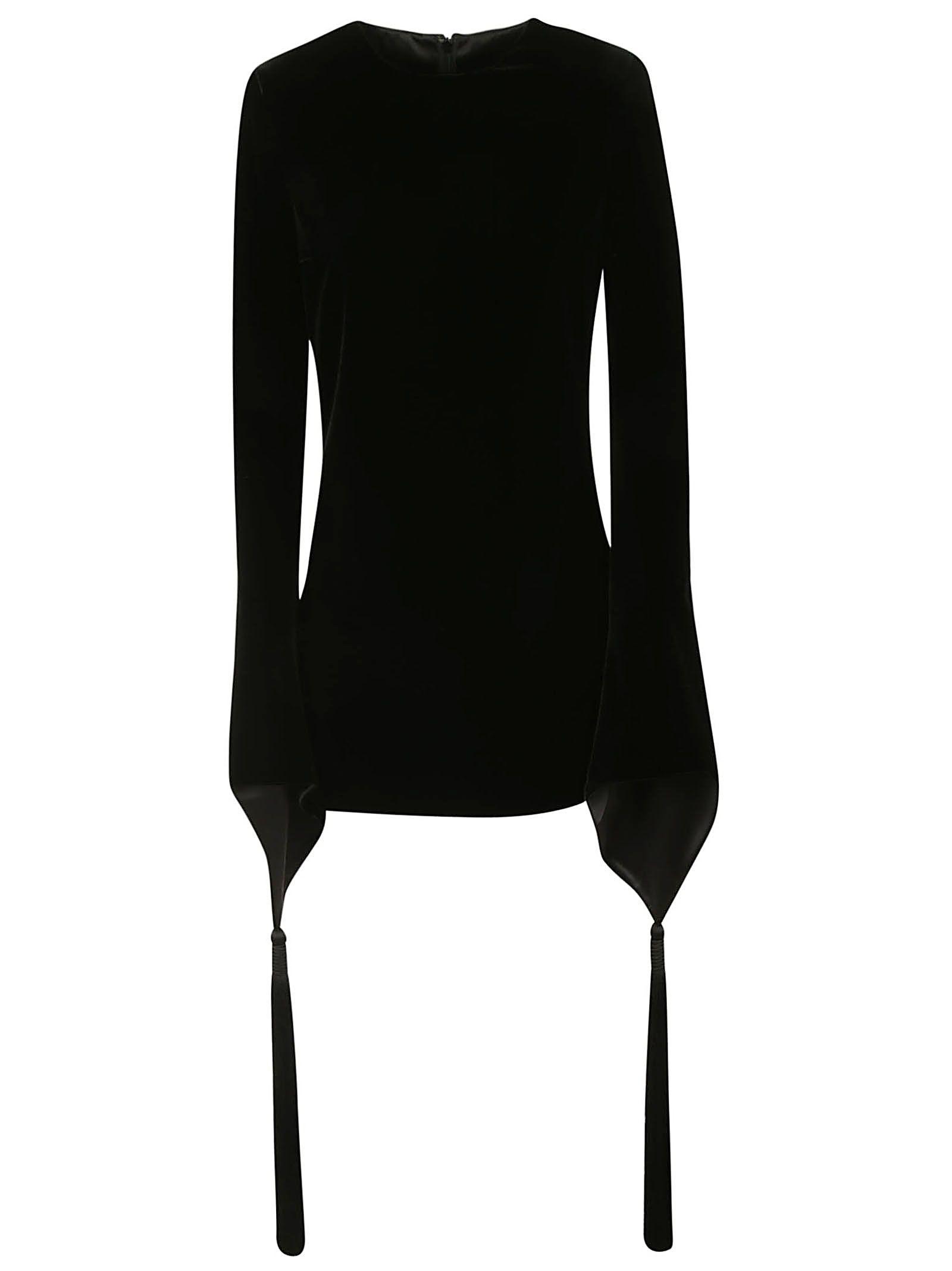 saint laurent velvet mini dress