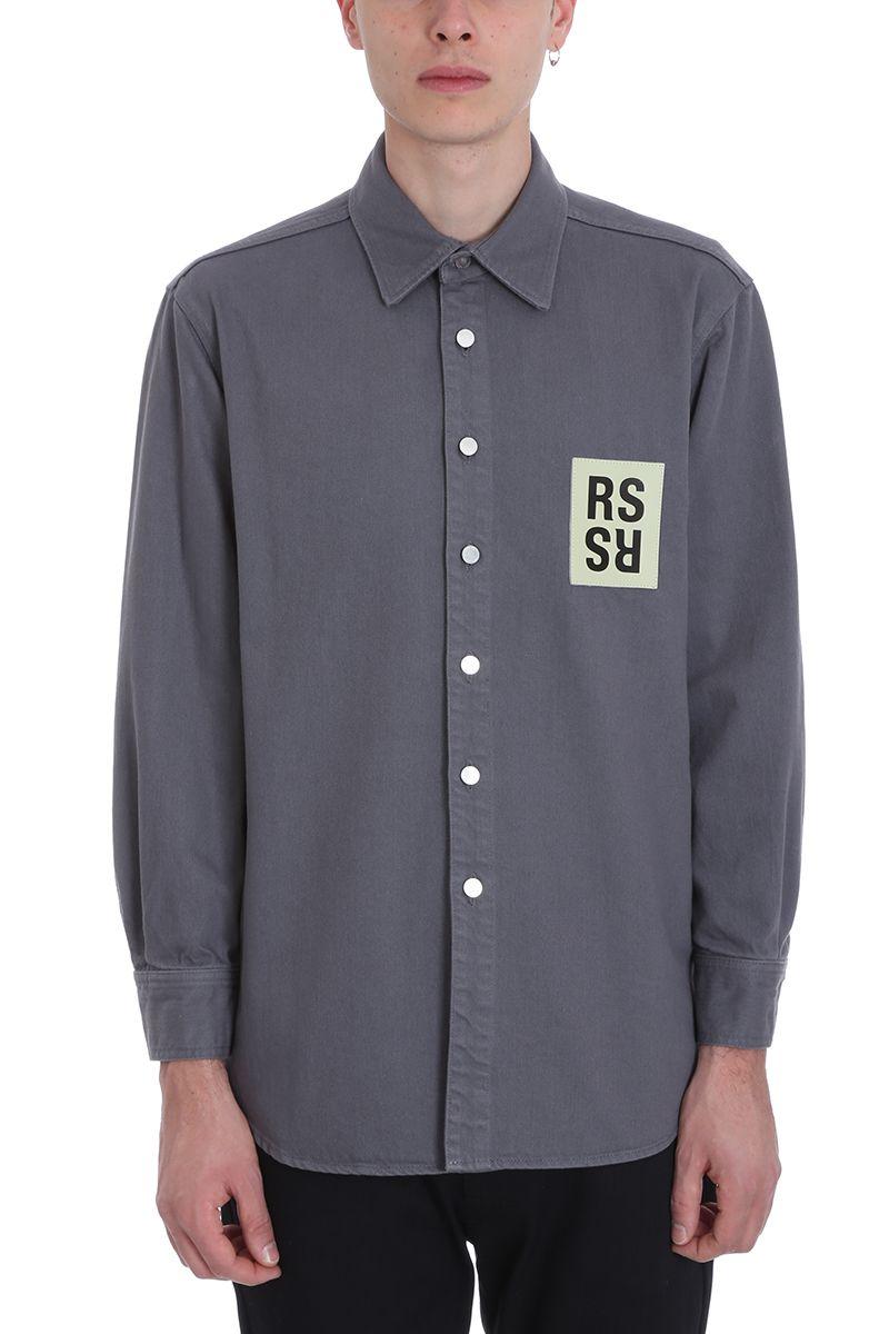 raf simons denim shirt