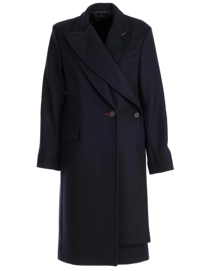 Shop Eudon Choi Single-breasted Coat In Navy