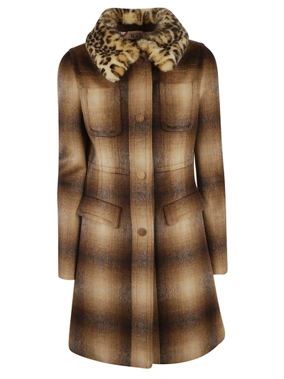 Shop N°21 Checked Coat In Square