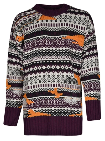Shop Msgm Embroidered Sweater In 20