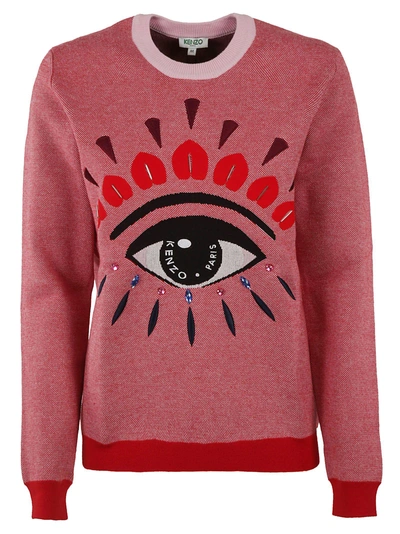 Shop Kenzo Embroidered Eye Sweater In Pink