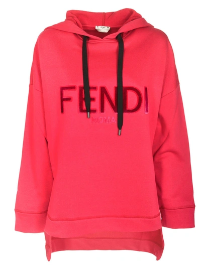 Shop Fendi Front Logo Hoodie