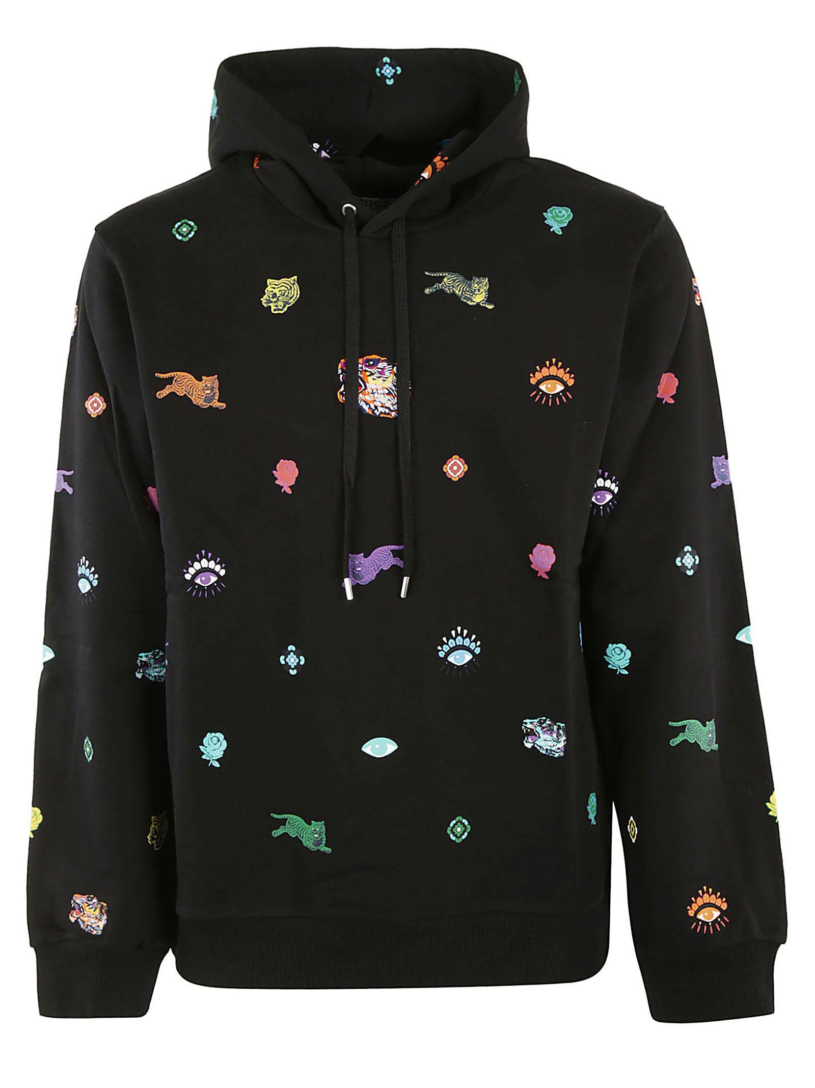 kenzo multi logo hoodie