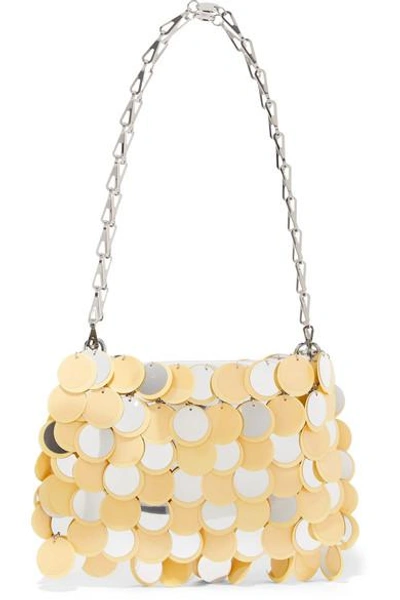Shop Rabanne Sparkle 1969 Sequined Faux Leather Shoulder Bag In Yellow