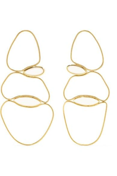 Shop Fernando Jorge Fluid 18-karat Gold Quartz Earrings