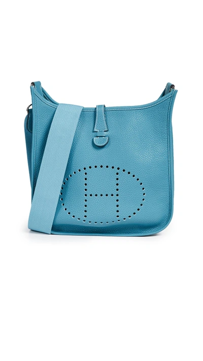 Shop Hermes Blue Clem Evelyne I Pm Bag