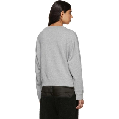 Shop Undercover Grey Oversized Cropped Logo Sweatshirt In Top Gray