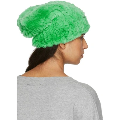 UNDERCOVER 绿色兔毛徽标连帽衫