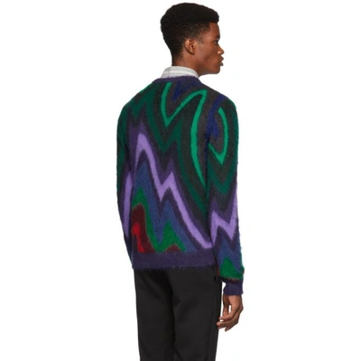 Shop Paul Smith Multicolor Mohair Zig Zag Sweater In 35.mult