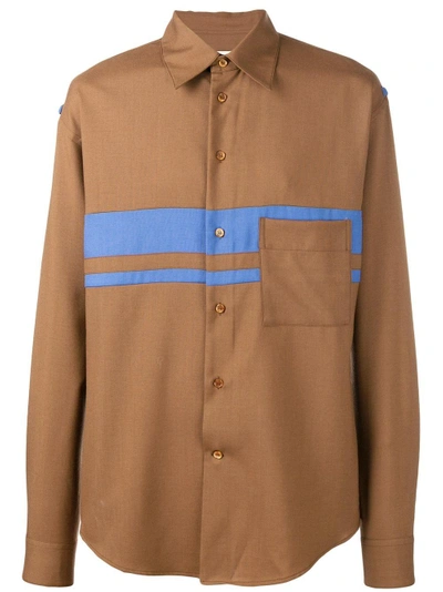 Shop Marni Double Striped Shirt - Brown