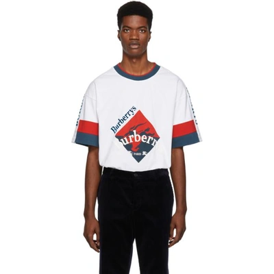 Shop Burberry White Archive Logo Roeford T-shirt