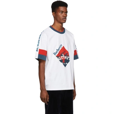 Shop Burberry White Archive Logo Roeford T-shirt