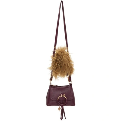 Shop See By Chloé See By Chloe Purple Shearling Mini Joan Bag In 56a Obscure