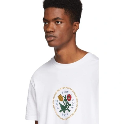 Shop Aimé Leon Dore Aime Leon Dore White Graphic T-shirt