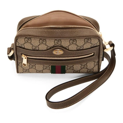 Shop Gucci Beige Gg Supreme Ophidia Bag In 8745 Brown