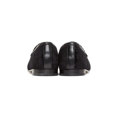 Shop Gucci Black Velvet Jordaan Loafers In 1000 Black
