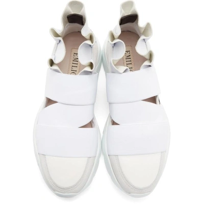 Shop Emilio Pucci White City Up Sneakers In 100 Bianco