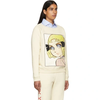 Shop Gucci Off-white Manga Sweatshirt In 9025 Natura