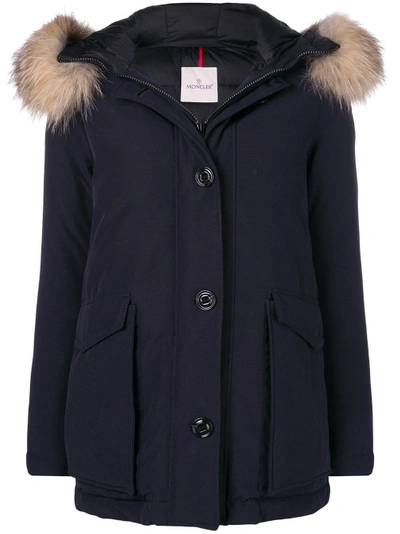 Shop Moncler Courvite Coat - Blue