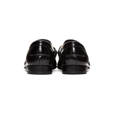 Shop Burberry Black Chain Solway Loafers