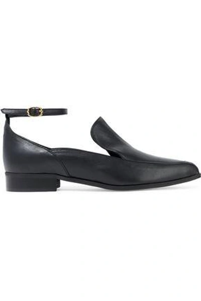 Shop Iris & Ink Woman Tonya Leather Loafers Black