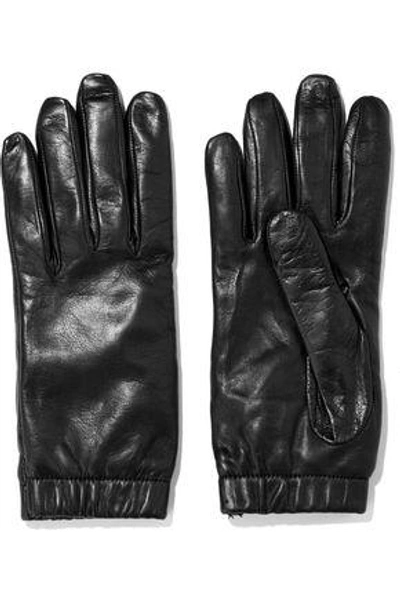 Shop Iris & Ink Woman Carrie Leather Gloves Black