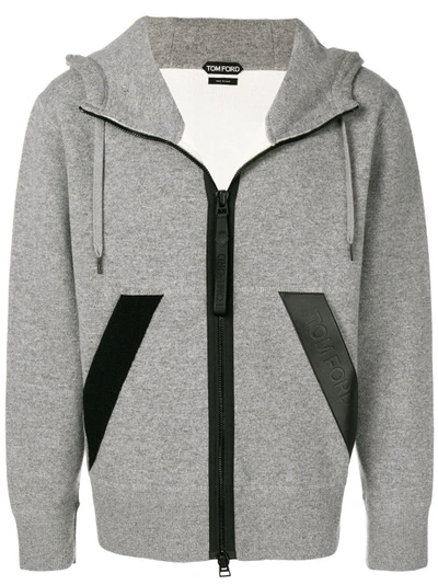 Shop Tom Ford Relaxed Fit Hoodie - Grey