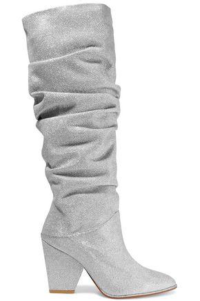 stuart weitzman silver boots
