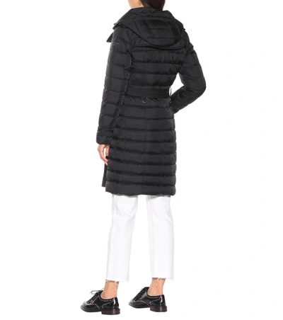Shop Burberry Double-breasted Down Puffer Coat In Black