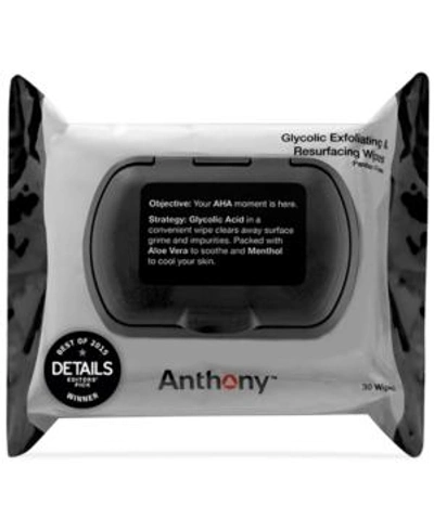 Shop Anthony Men's Glycolic Exfoliating & Resurfacing Wipes, 30 Pads