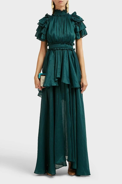 Aje O'keeffe Gown In Green