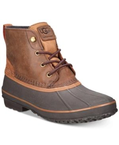 Shop Ugg Men's Zetik Waterproof Boots Men's Shoes In Chestnut