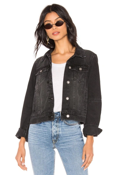 Shop Free People X We The Free Rumors Denim Jacket In Black