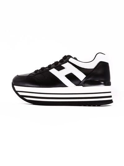 Shop Hogan Sneakers Maxi H222 In Black/white