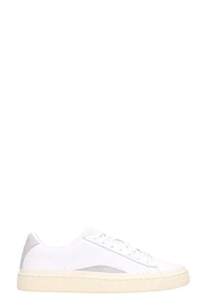 Shop Puma X Han Kjobenhavn Basket White Leather Sneakers