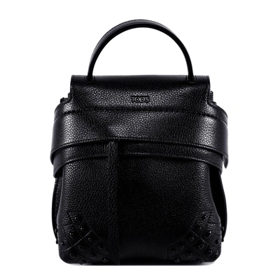 Shop Tod's Wave Mini Backpack In Black