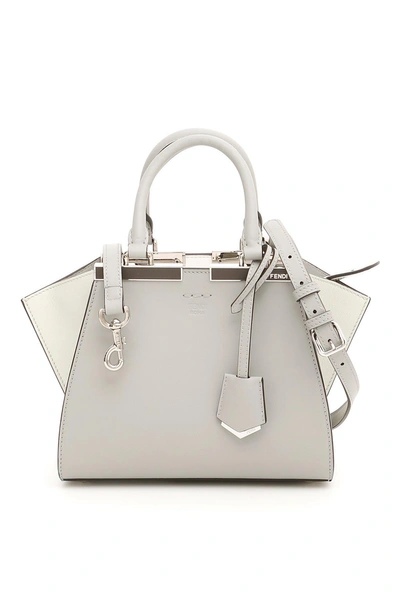 Shop Fendi Mini 3jours Tote Bag In White