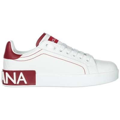 Shop Dolce & Gabbana Portofino Sneakers In White