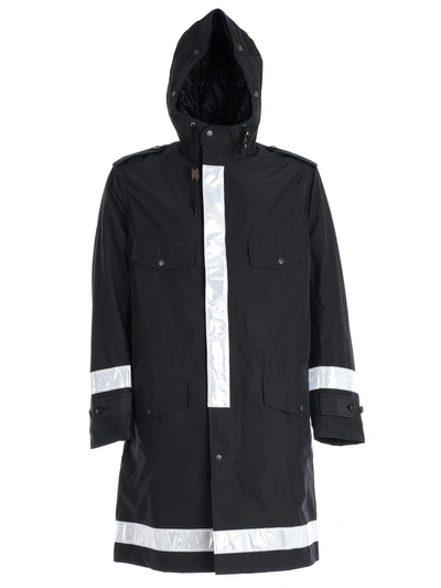 Shop Junya Watanabe Comme Des Garcons Zipped Up Raincoat In Black
