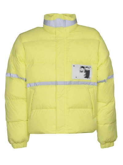 Shop Misbhv Logo Patch Padded Jacket In Yellow