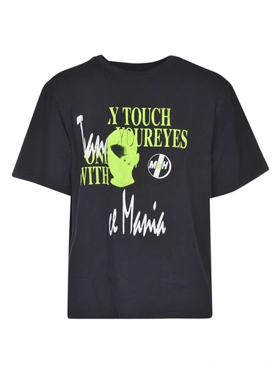 Shop Misbhv Printed T-shirt In Washed Black