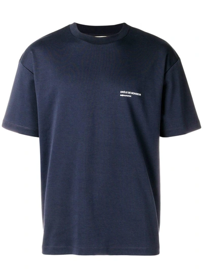 Shop Drôle De Monsieur Logo T-shirt - Blue