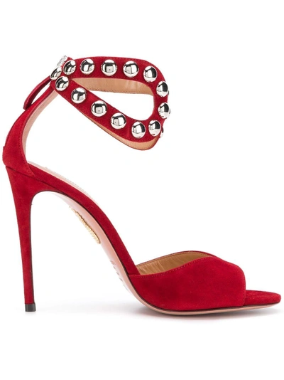 Shop Aquazzura Dj Sandals 105 In Red