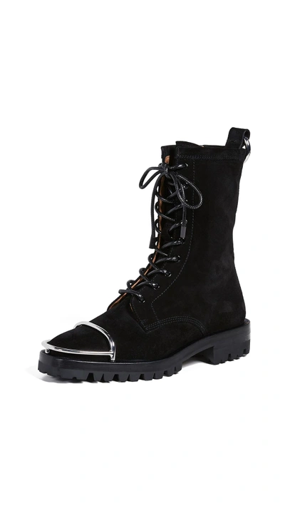 Shop Alexander Wang Kennah Suede Boots In Black