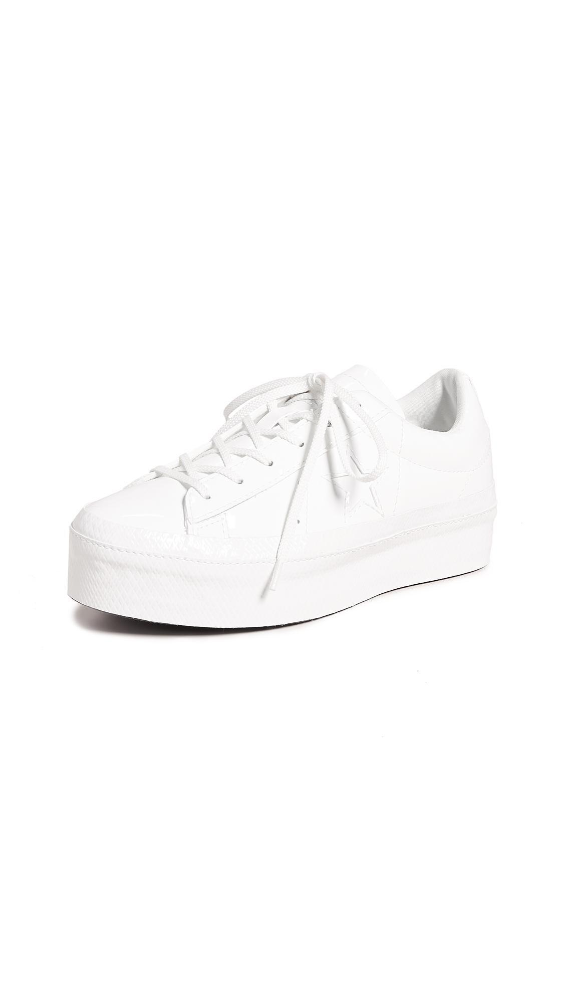 converse platform vintage white
