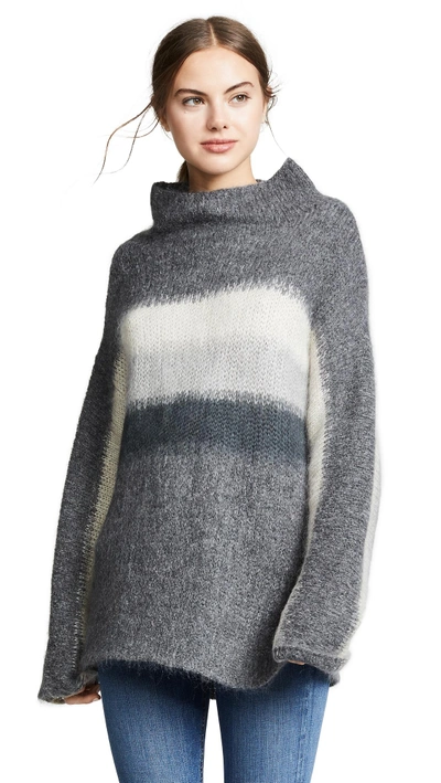 Shop Rag & Bone Holland Funnel Neck Jumper In Charcoal