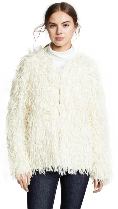 Shop Rag & Bone Amber Sweater Coat In Ivory