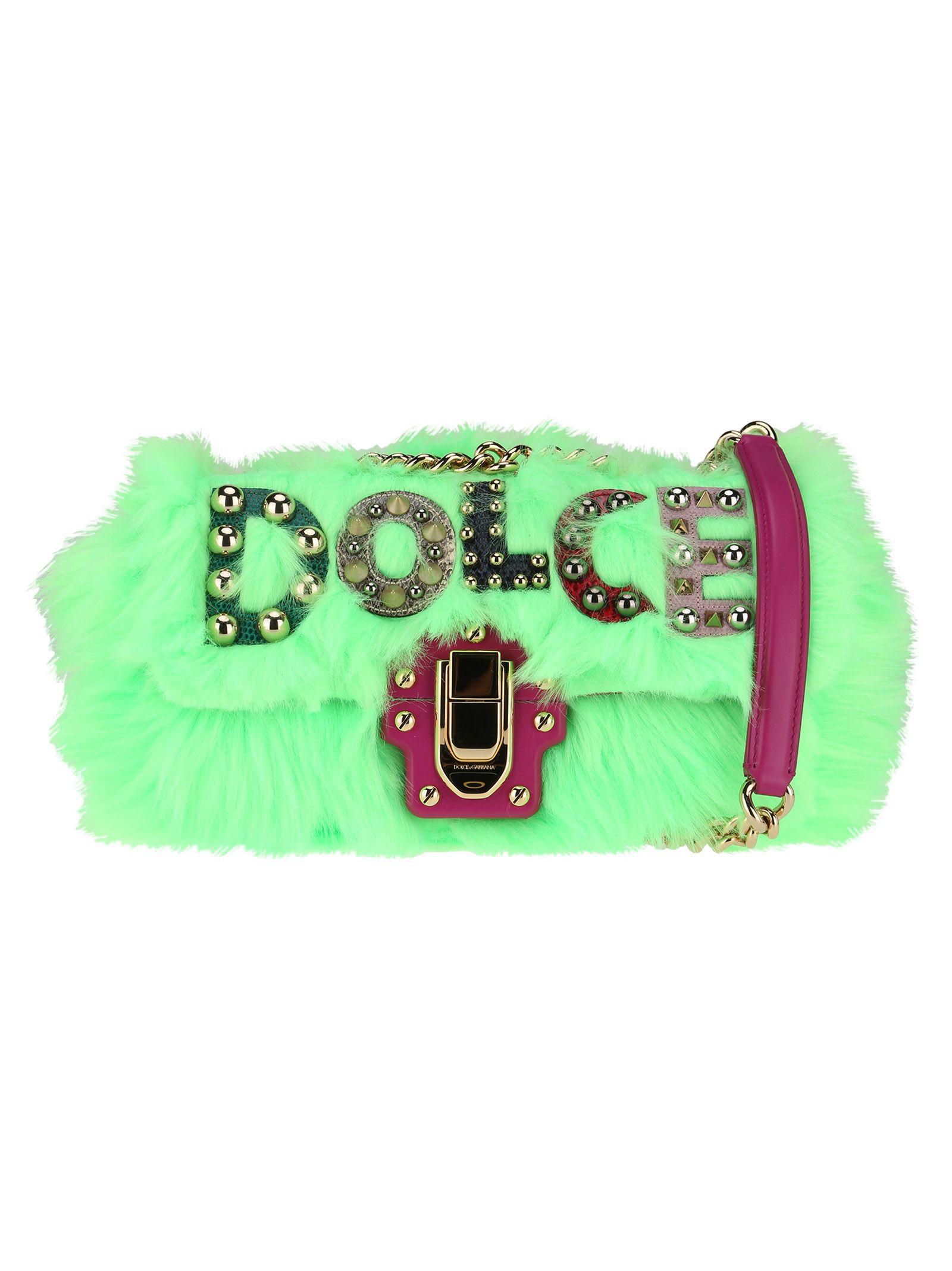 dolce and gabbana fur bag